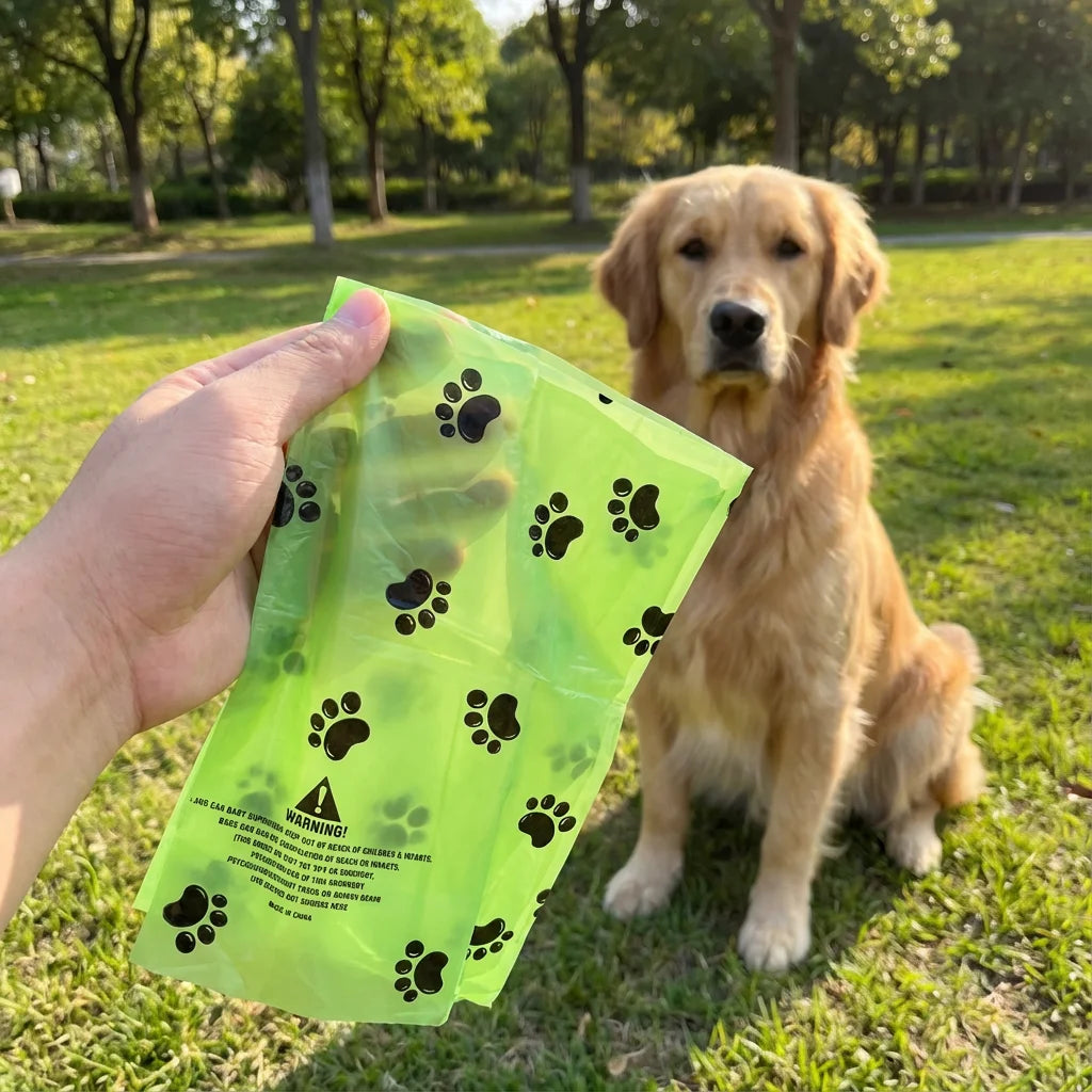 10-pce Best Seller! Degradable Dog Waste Bags - Thickened Leak-Proof No Dirty Hands Portable Rolled Outdoor Dog Walking Helpe