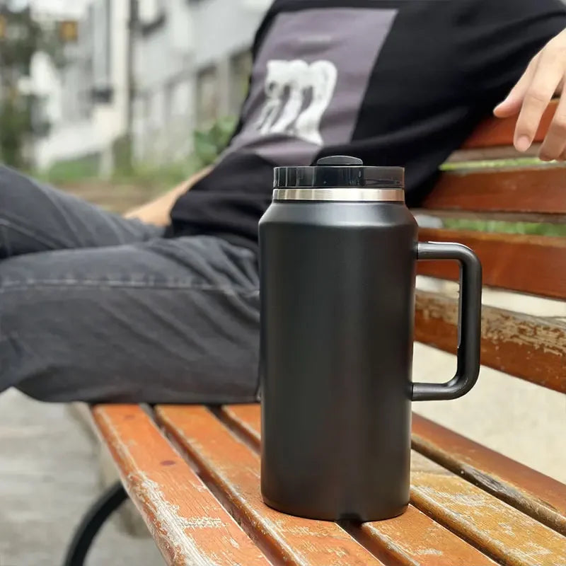 Car Cup 64oz Handle Insulation Cup Large Capacity Cold Insulation Straw Ice Cup
