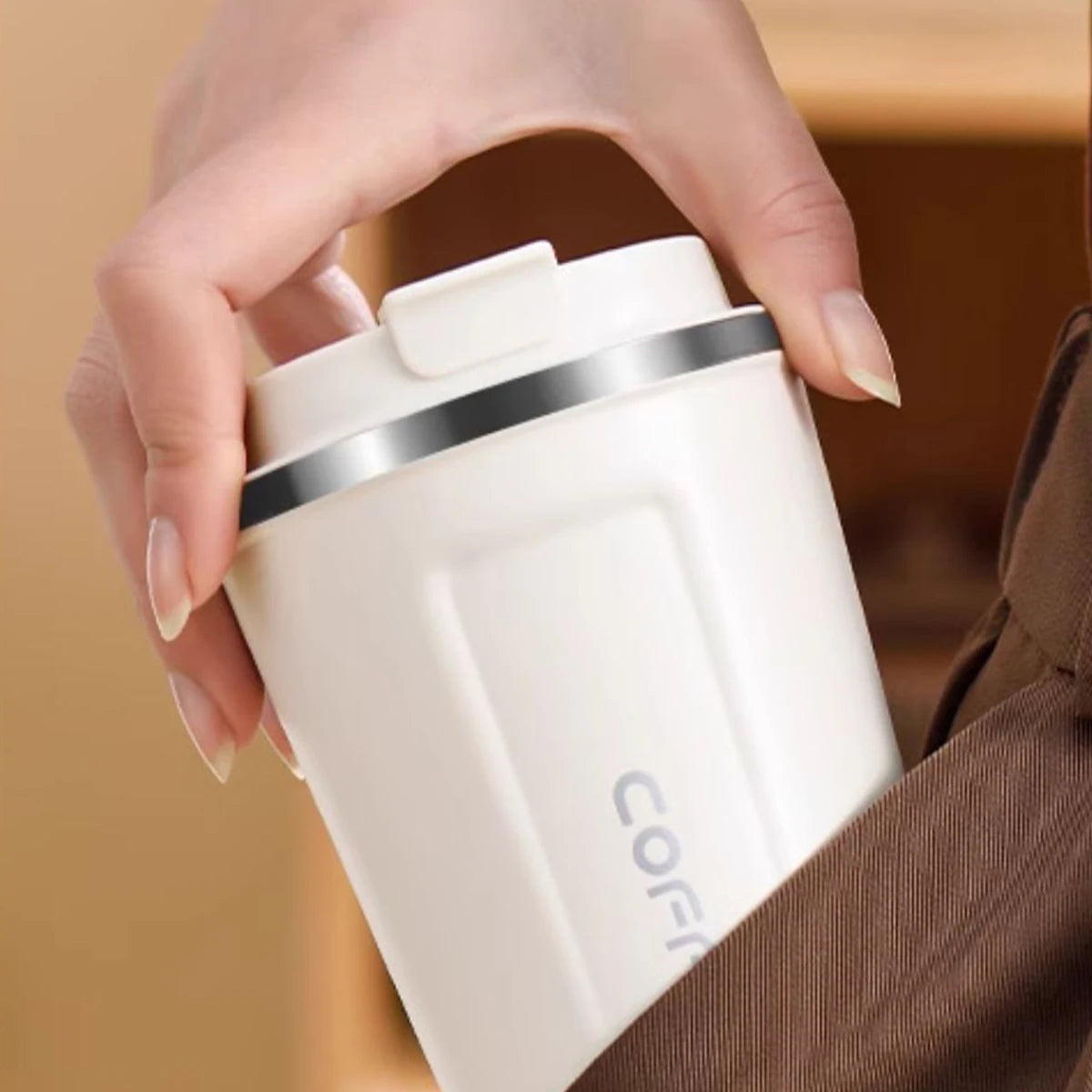 304 Stainless Steel Thermos Cup Portable Double Wall Insulated Coffee Mug Leak-proof Tumbler Water Bottle For Student Adult