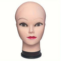 Soft Silicone Bald Wig Model Wig Practice Training Head Beauty Mannequin Doll Head Massage Makeup Store Display
