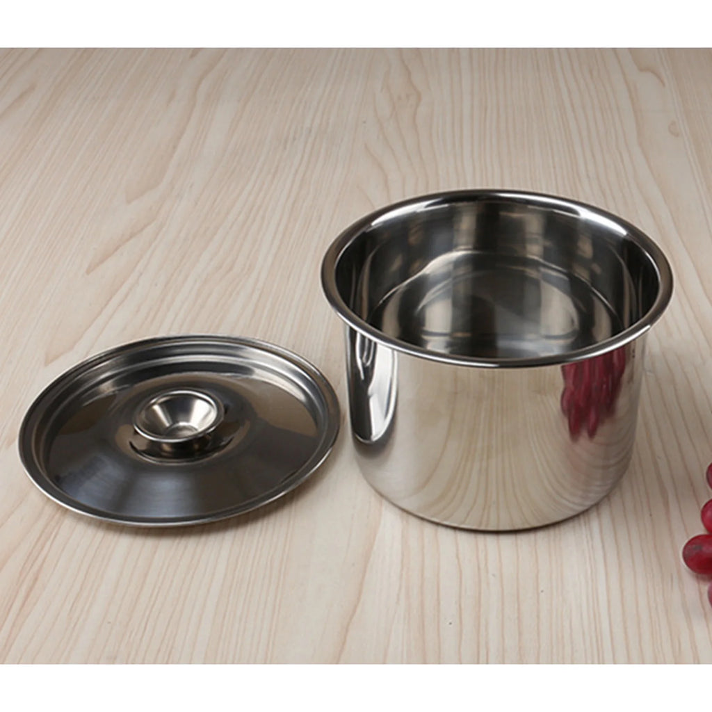 Stew Pot with Lid Non Stick Non Magnetic Stainless Steel Soup Seasoning Container Kitchen Utensil S