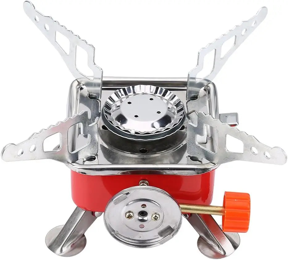 Ultralight Camping Stove TOPINCN Portable Mini Outdoor Folding Metal Camping Gas Stove Windproof Furnace Backpacking Hiking