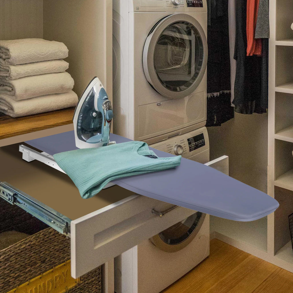 80cm Modern Retractable Ironing Board Closet Pull-Push Stow Away In The Cabinet