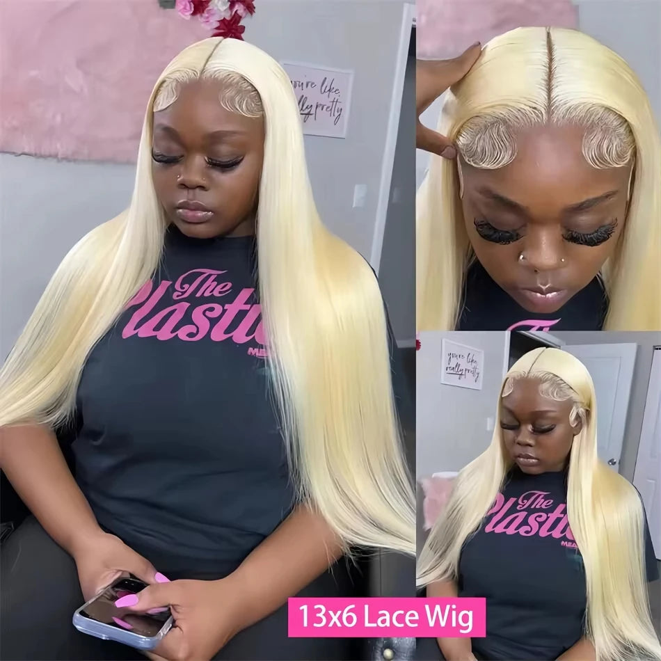 613 Human Hair Wig 13x6 Hd Lace Frontal Wig Bone Straight Human Hair Wigs For Women 30 Inch 13x4 Honey Blonde Lace Front Wig