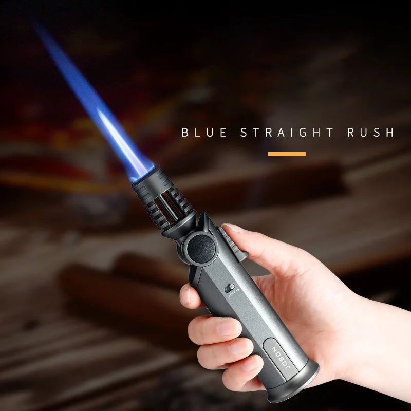 JOBON Strong Blue Flame Lighter 360° Inverted Ignition Rotatable Nozzle Safety Lock Design Inflatable Lighters