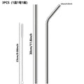 304 Stainless Steel Reusable Straw 30cm/8mm Upgraded Wide-Bore Eco-Friendly Perfect for Cocktails  Smoothies & Healthy Drinks