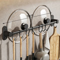 Kitchen Equipment Storage Rack Such As Pot Lid And Spatula Wall-Mounted Hook Rack Multi-Way Storage For Kitchen Items