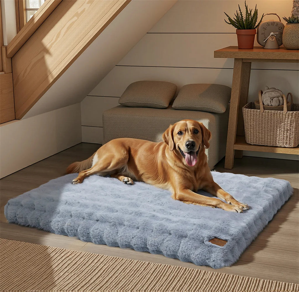 BINGOPAW Ultra-soft Dog Bed Pet Cozy Sleep Bed Cat Calming Bed Cushion Cover With Removable Cover Machine Washable