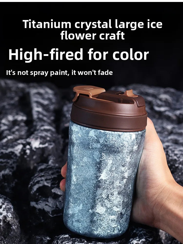 New Pure Titanium Insulated Cup - Portable Coffee Cup - Outdoor Sports and Vehicle Cold-Keeping Cup - Gift Water Bottle