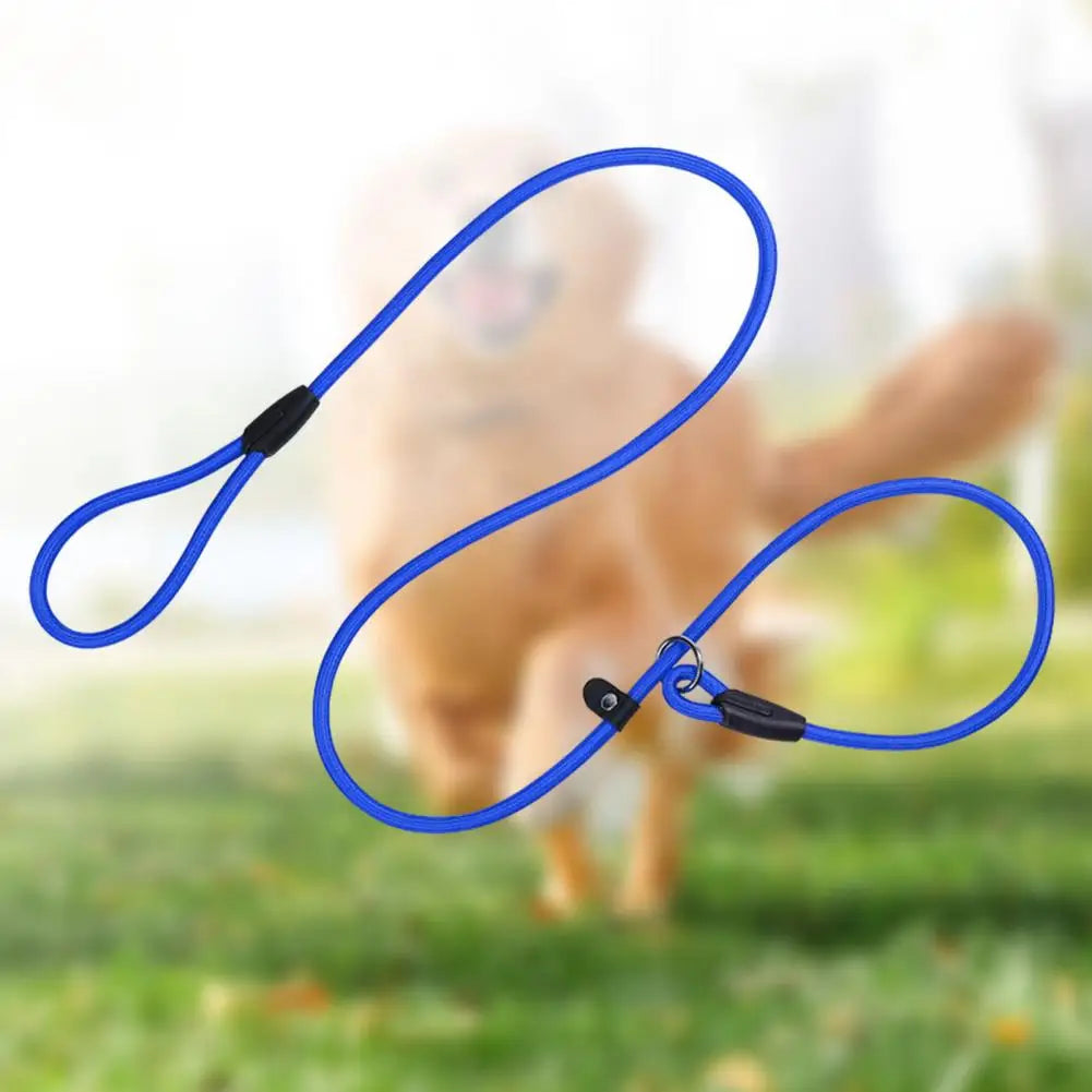 Bright Blue Pet Leash Pet Leash for Night Walks High-density Nylon Braided Rope Slip Lead Dog Leash for Medium Small Dogs