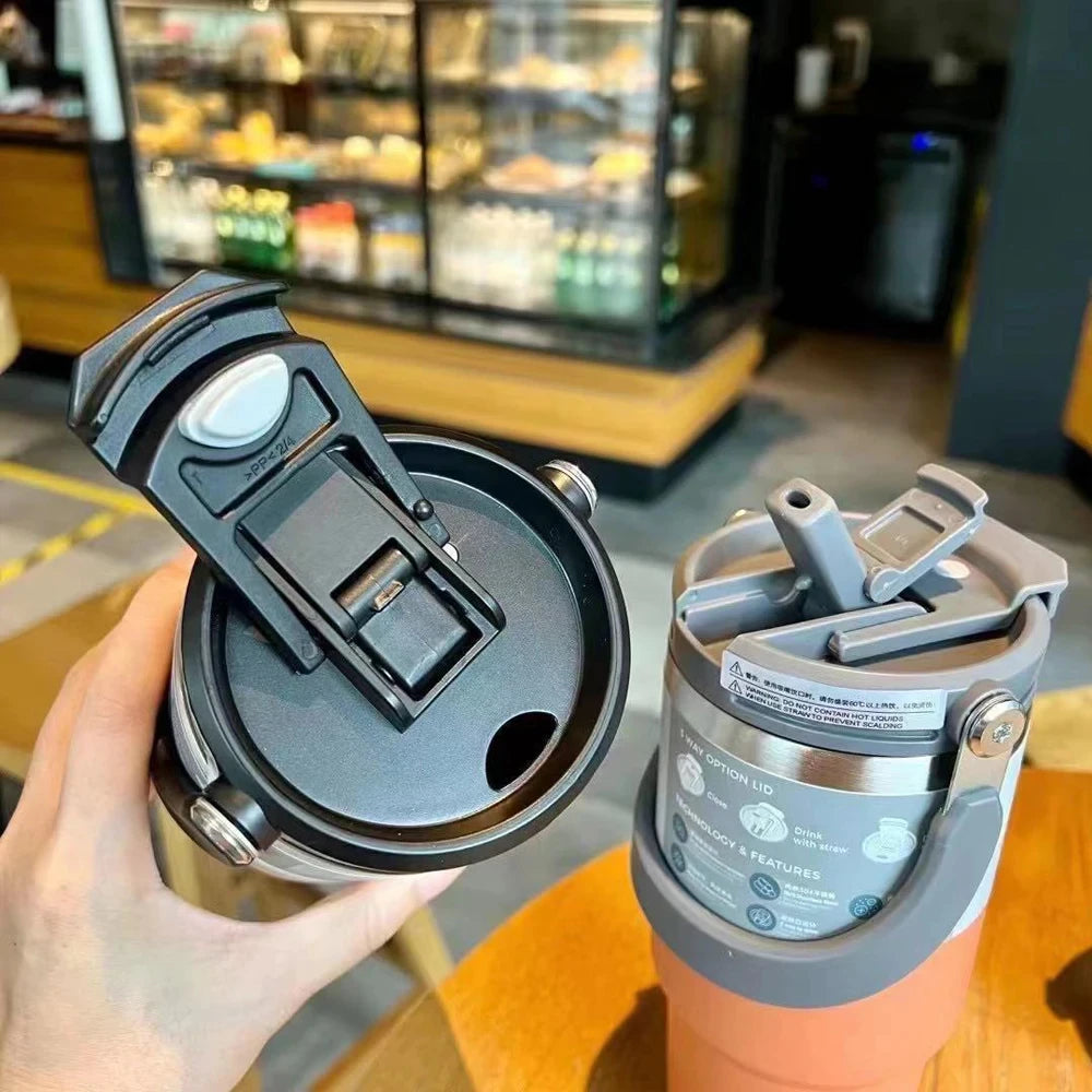 750ML Tyeso Coffee Cup Stainless Steel Thermos Bottle Double-layer Insulation Cold Hot Travel Mug Vacuum Flask Car Water Bottle