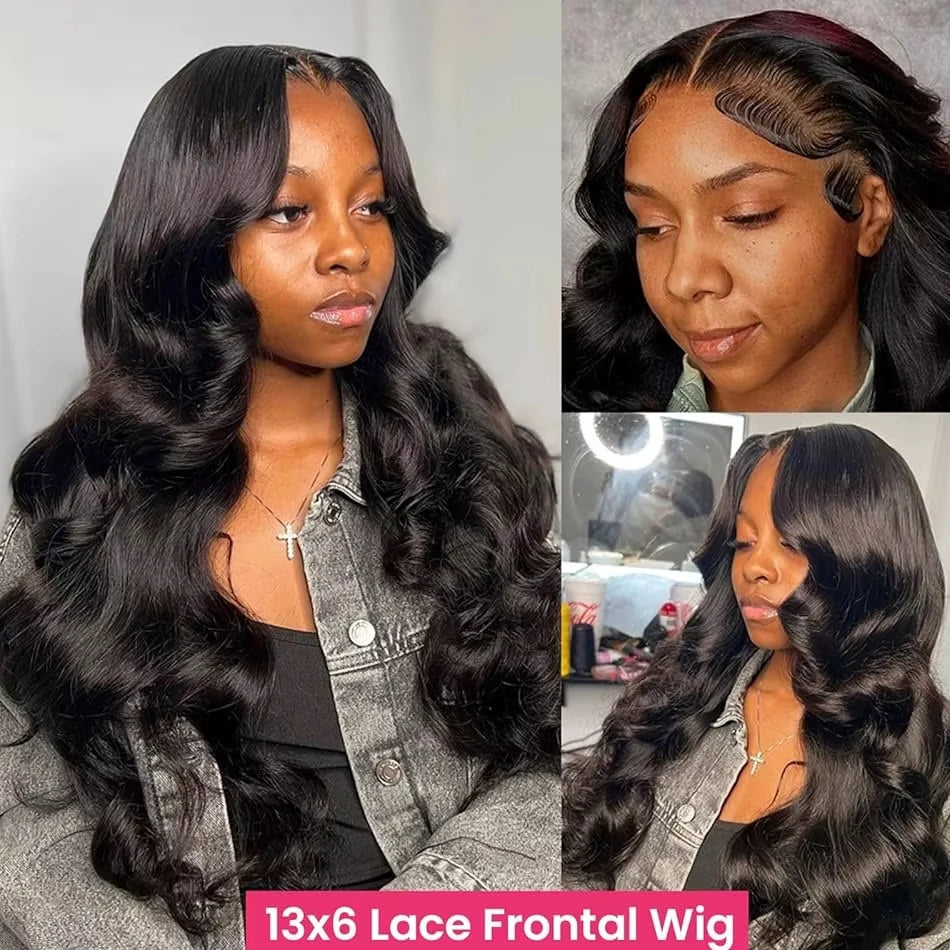 40 Inch HD Lace Wig 13x6 Human Hair 260 Density Body Wave Human Hair Wig Pre Plucke Brazilian Human Hair Lace Front Wig ForWomen