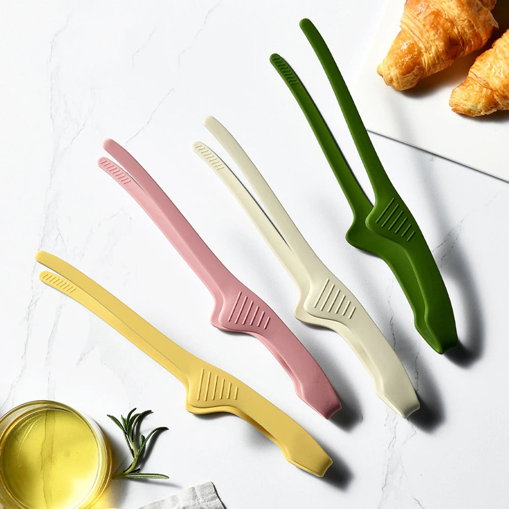 1/4Pcs Food Tongs BBQ Tweezer Clip Silicone Portable for Picnic Barbecue Cooking Kitchen Tongs Kitchen Utensils Accesorios