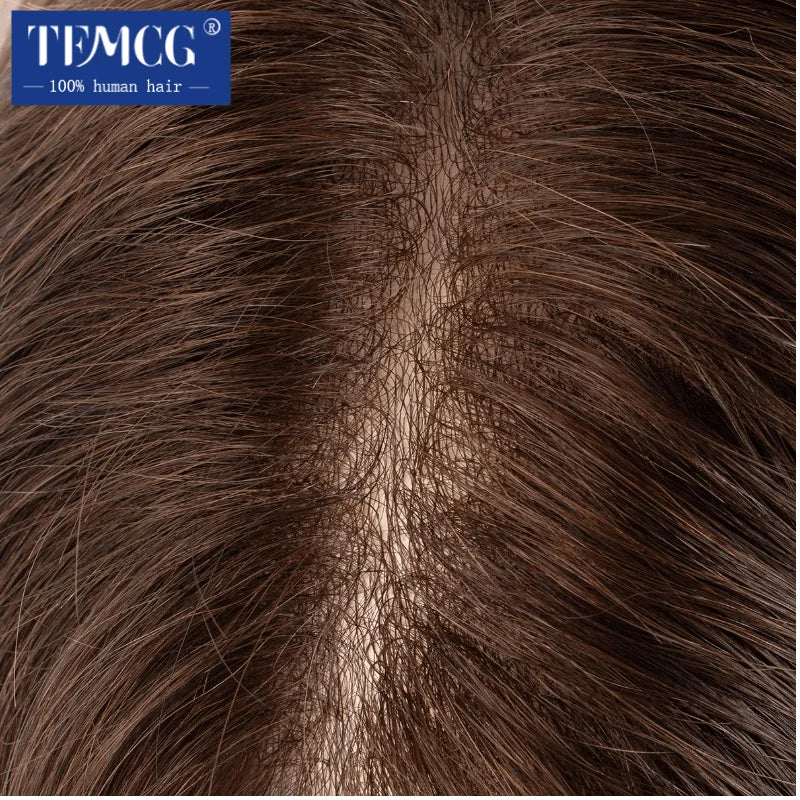 Male Hair Prosthesis Skin 0.02mm Base Toupee Men Wig 100% Human Hair Undetectable Replacement Systems Men's Capillary Prothesis