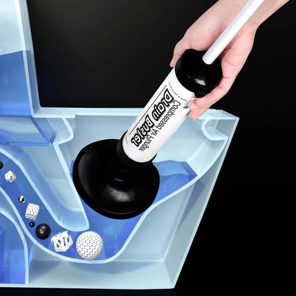 Drain Plunger with 2 Type Suction Cups Toilet Air Plunger Toilet Plunger Tool Pump Toilet Plunger for Toilet Bathtub Sink