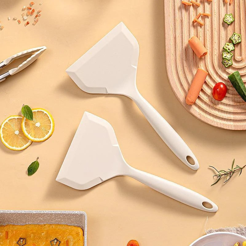 1pc Silicone Spatula Heat Resistant Spatula Household Food Grade Non-stick Kitchen Tool for Cooking Egg Fish Pancake CFQJ001