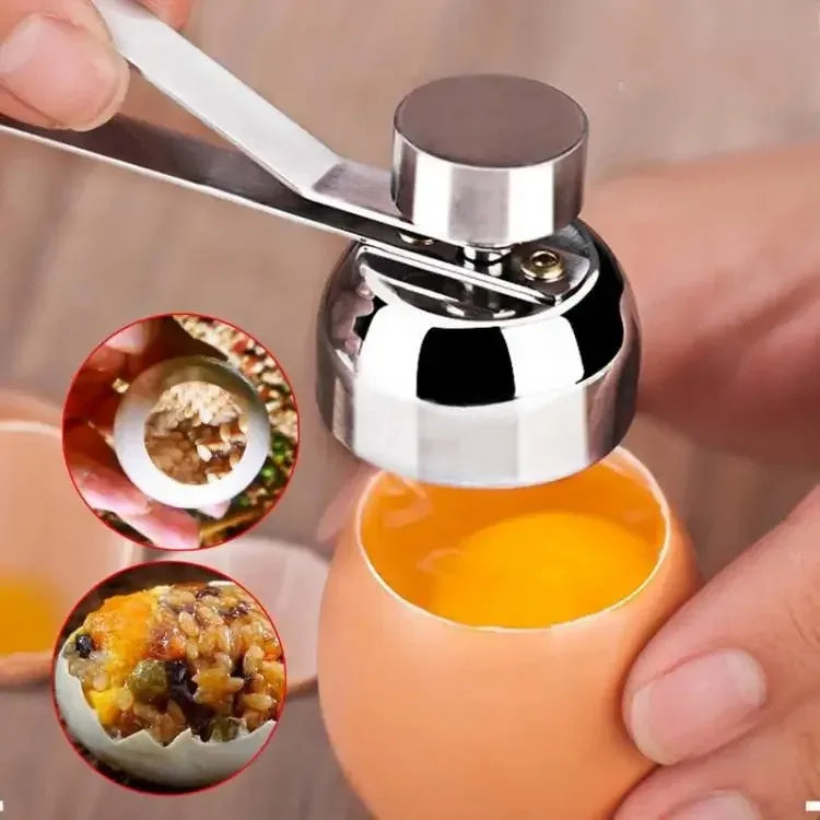 304 Stainless Steel Egg Shell Opener Creative Egg Shell Separator Household Single and Double Head Egg Opener