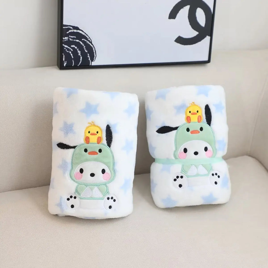 Cute Kuromi My Melody Blanket Lovely Pochacco Cinnamoroll Japanese Style Anime Nap Blanket For Girl Child Single Size