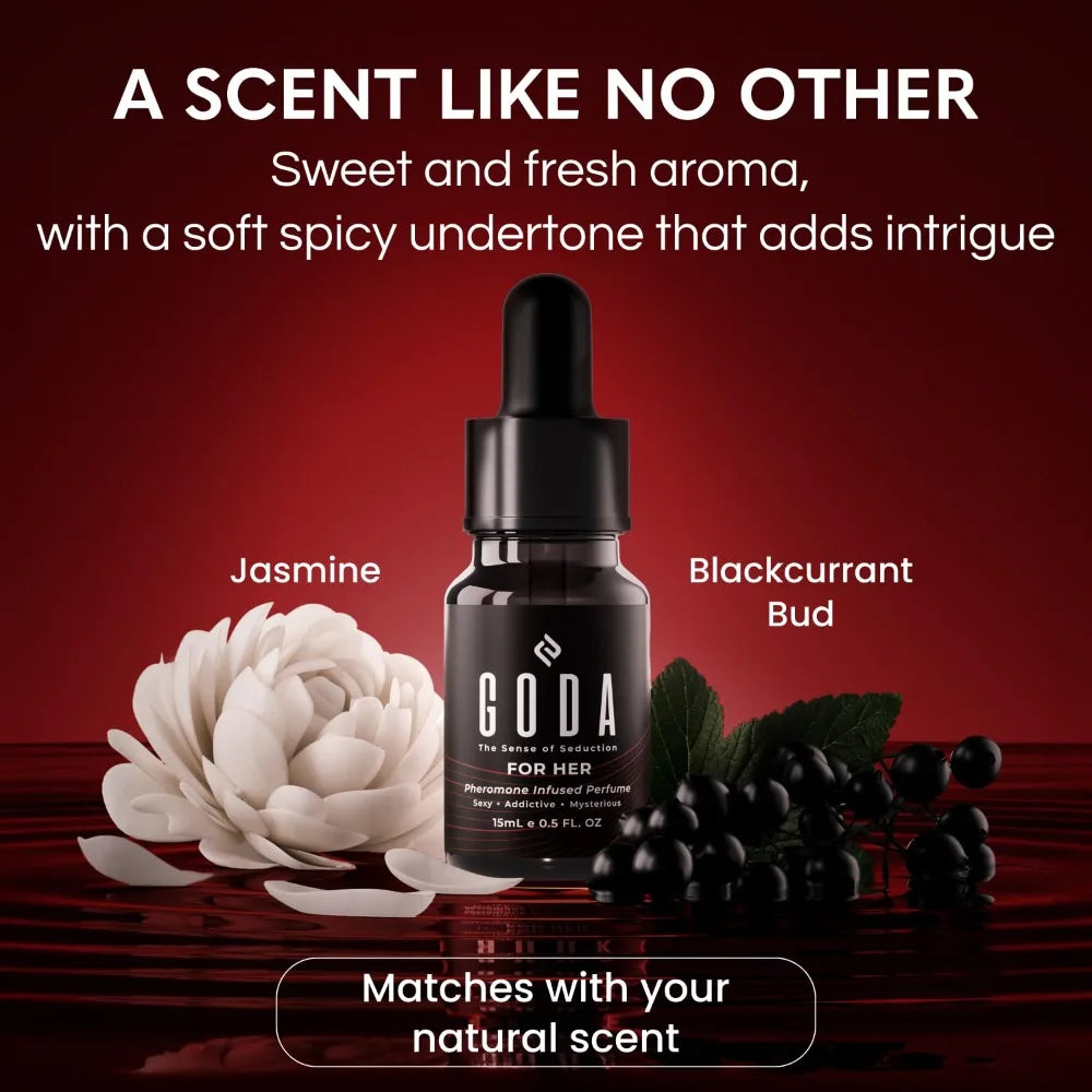 GODA Pheromones Perfume for Women The Original Long-Lasting Women's Fragrances with Jasmine and Rose Vegan Cruelty-Free
