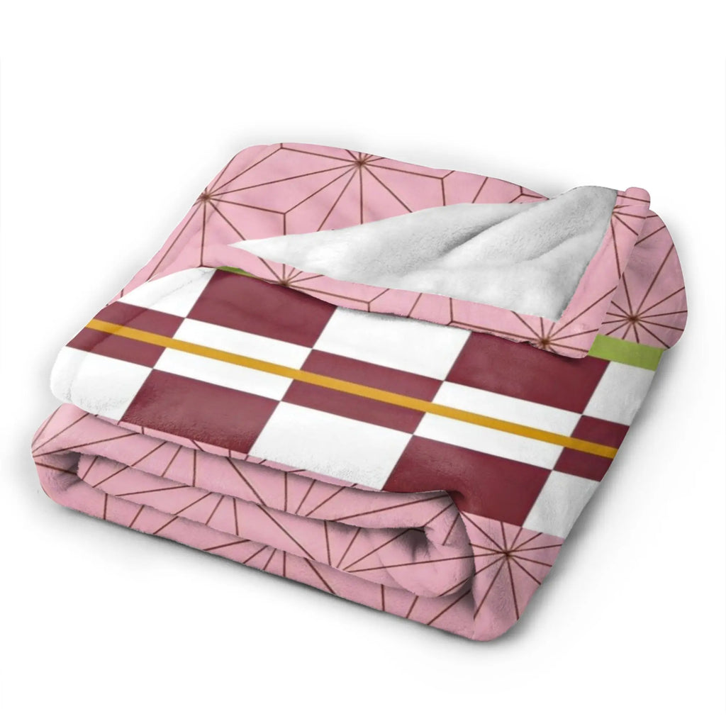 Kimetsu No Yaiba Kamado Nezuko Blankets Anime Fleece Funny Breathable Throw Blankets for Bedding Lounge Spring Autumn