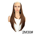 WIGSIN Synthetic 55cm V-shaped Layered 4 Clips Long Straight Hair Extension Natural Invisible Hairpiece Wig for Women