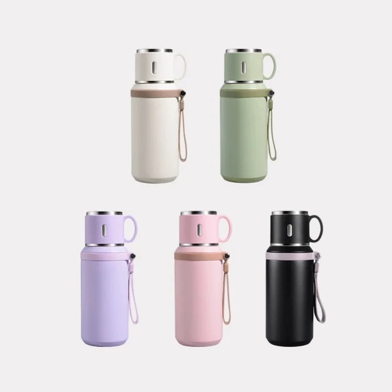 316 stainless steel insulated cup, vacuum insulated bottle, with drinking cup, leak-proof, coffee, tea, gift, outdoor supplies