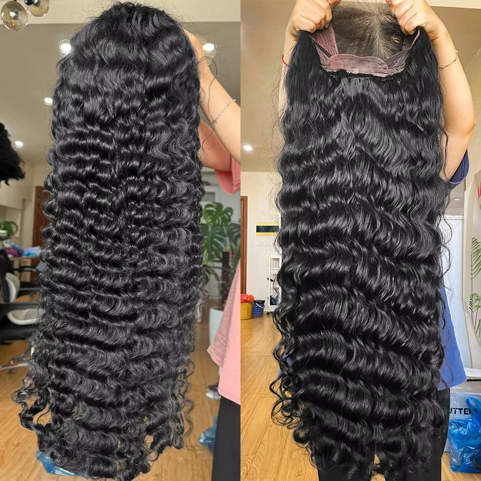 250% Density 13x4 13x6 Hd Lace Frontal Wigs Brazilian 38 Inch Deep Wave 100% Human Hair 5x5 Lace Front Wig For Women Pre plucked