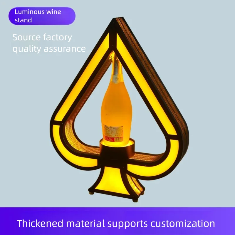 Bar Luminousspades A bottle presenter, Night VIP Champagne Bottle Display Stand, Bar Nightclub KTV Bottle Display Decor