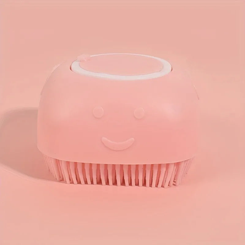 Multi-Functional Pet Cleaning Brush – Silicone, Hair Removal, Massage Bath, Dog-Safe with Bubbles