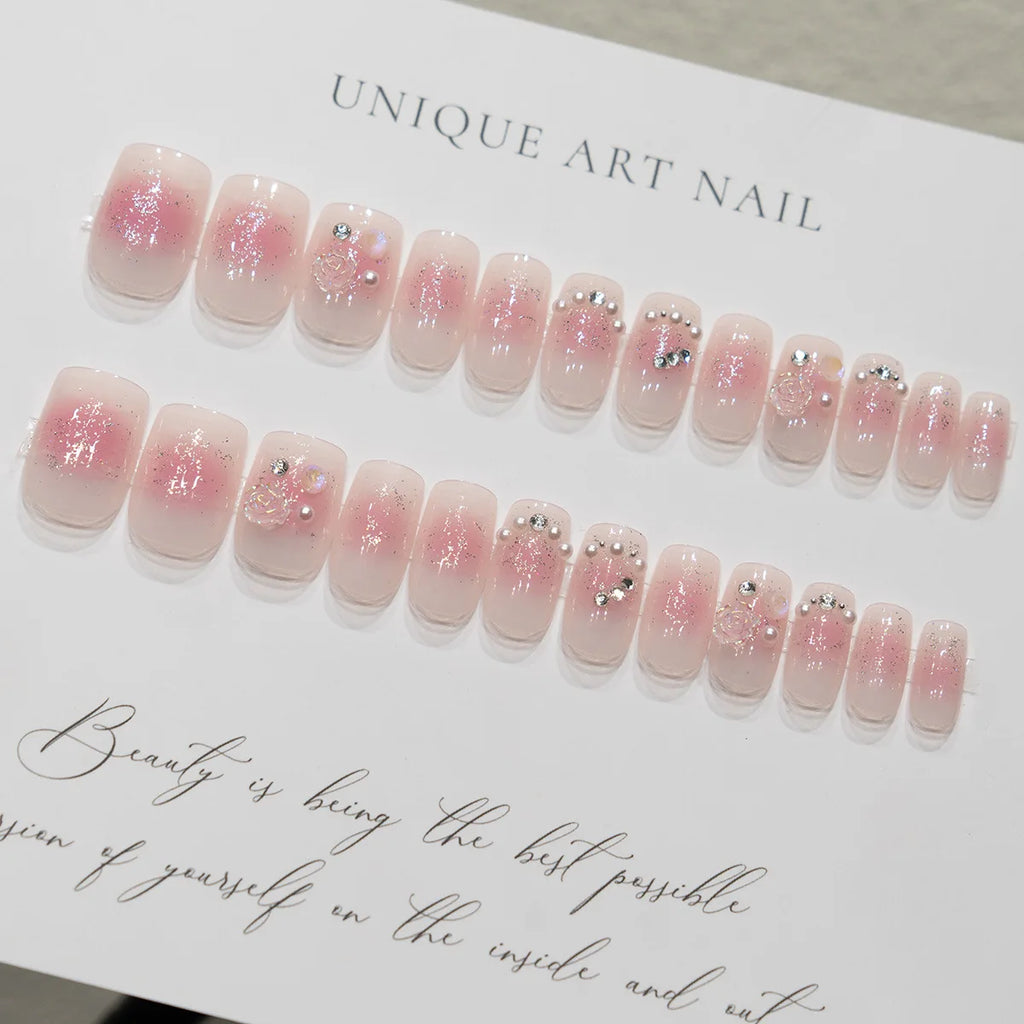 24 PCs Fake Nails with 1 Nail Glue and 1 Nail File