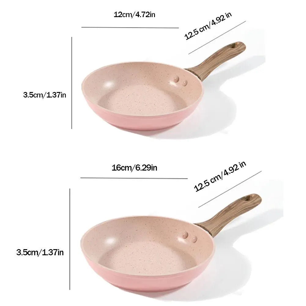 Non-Stick Pan Durable Stone Frying Wok Pan Home Steak Skillet Pancake fried induction cooker gas stove Cookware Set for Kitchen
