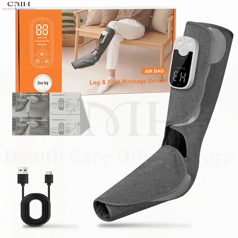 CMH Half Leg Massager with Heat - Air Compression for Foot, Calf & Thigh Muscle Relaxation, Pain Relief, Swelling, Edema & RLS