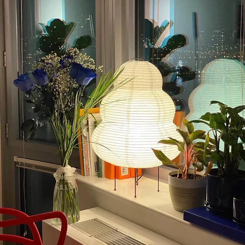 Japanese Noguchi Rice Paper Suitable for Bedroom Atmosphere Bedside Lamp Living Room Study Decoration Lighting Desk Lamp