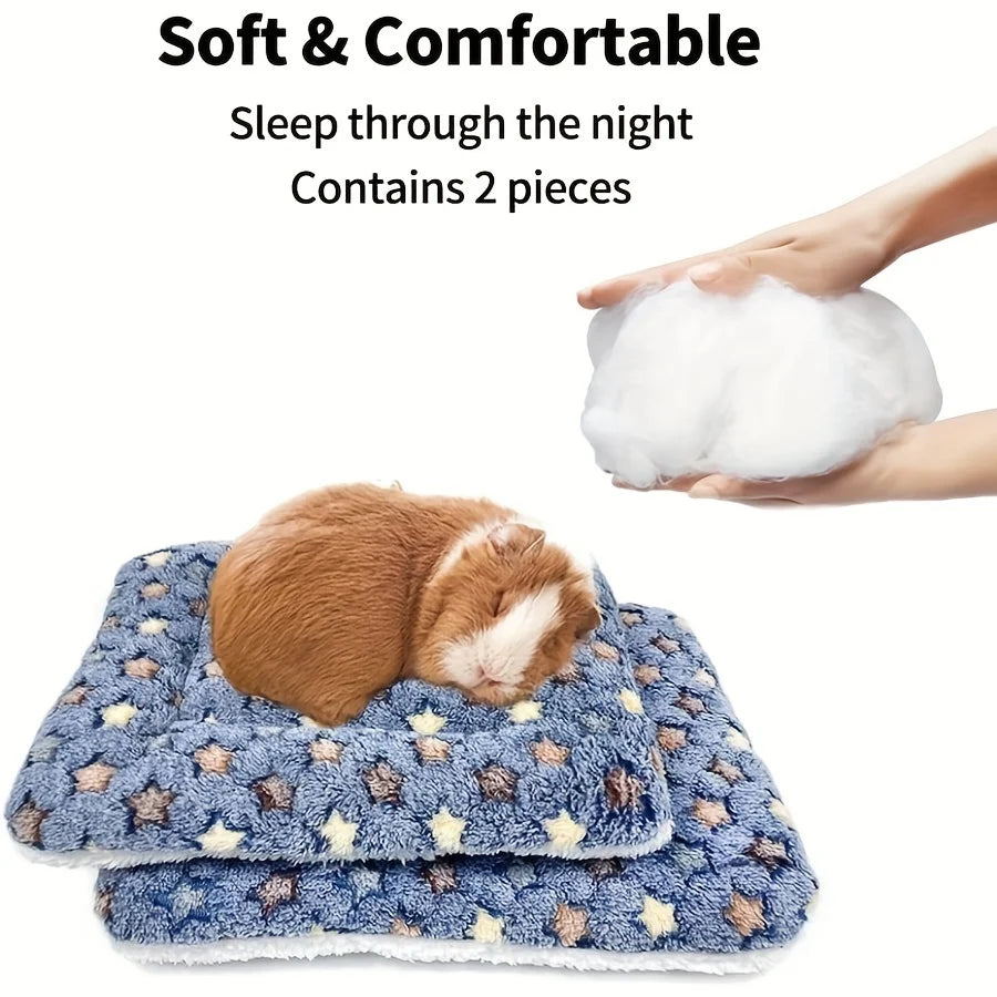 2pcs Extra Large Guinea Pig Bed Mat Pig Hamster Bed House Nest Hamster Accessories Squirrel Hedgehog Rabbit Chinchilla Bed Mat
