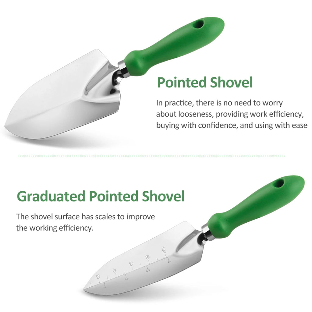 Garden Tool Set Outdoor Heavy Duty Gardening Work Set with Ergonomic Handle Garden Planting Tools Set 11 Piece Stainless Steel