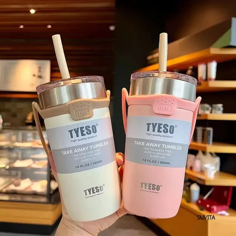 Tyeso 550/710ML Stainless Steel Coffee Mug Sports Water Bottle Car Insulated Cup Keeps Cold and Heat Thermal Mug Vacuum Flask