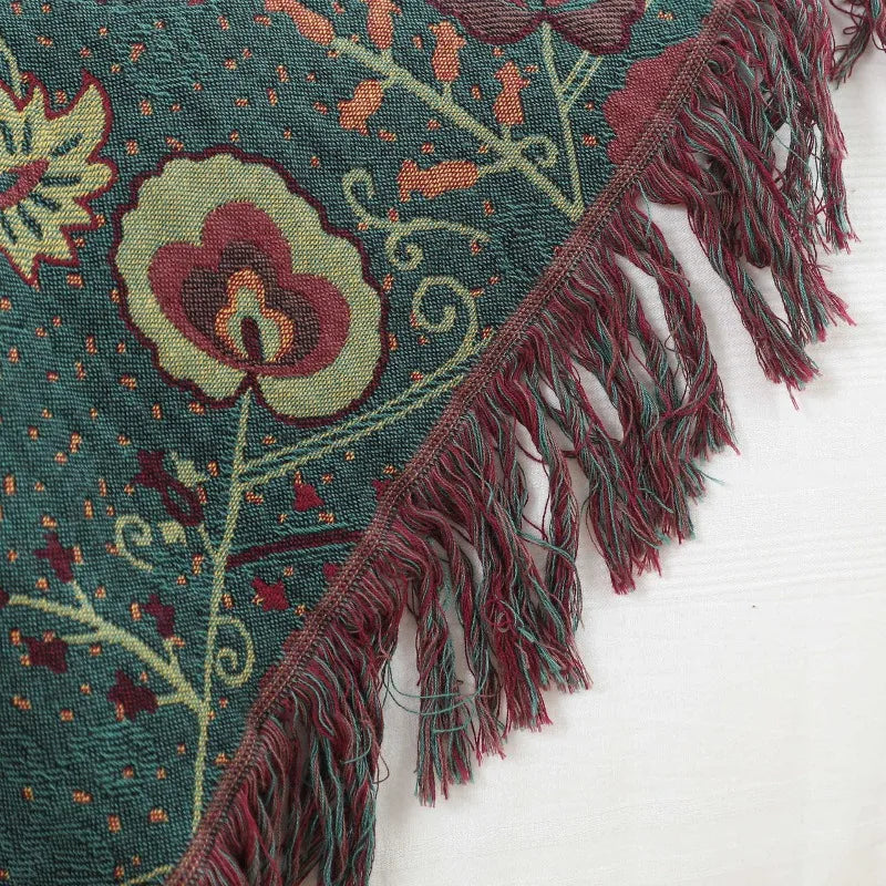 1PC Blanket Tassel Washed Jacquard Gauze Pure Cotton Towel Quilt Air Conditioner Office Nap Small Blanket Home Textile