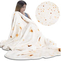 Burrito Pizza Blankets Funny Gifts,Cute Food Wrap Blanket for Adults Kids,Soft and Fuzzy Throw Blankets for Christmas S164