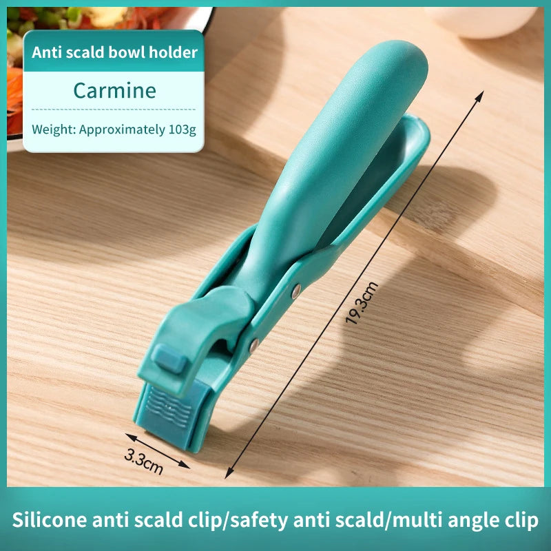 Silicone Anti-scald Clip Kitchen Plate Bowl Dish Pot Holder Heat-resistant Clamp Lifter Kitchen Gadget