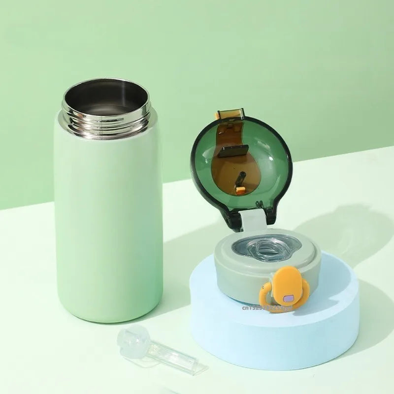 304 Stainless Steel Thermos Cup with Straw 320ml/460ml Insulated Water Bottle Travel Mug Leak Proof Vacuum Flask