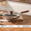 28cm 30cm Titanium Pan Non-stick Frying Pan Household Wok Steak Frying Pan Induction Cooker Gas Stove Special Wok Frying