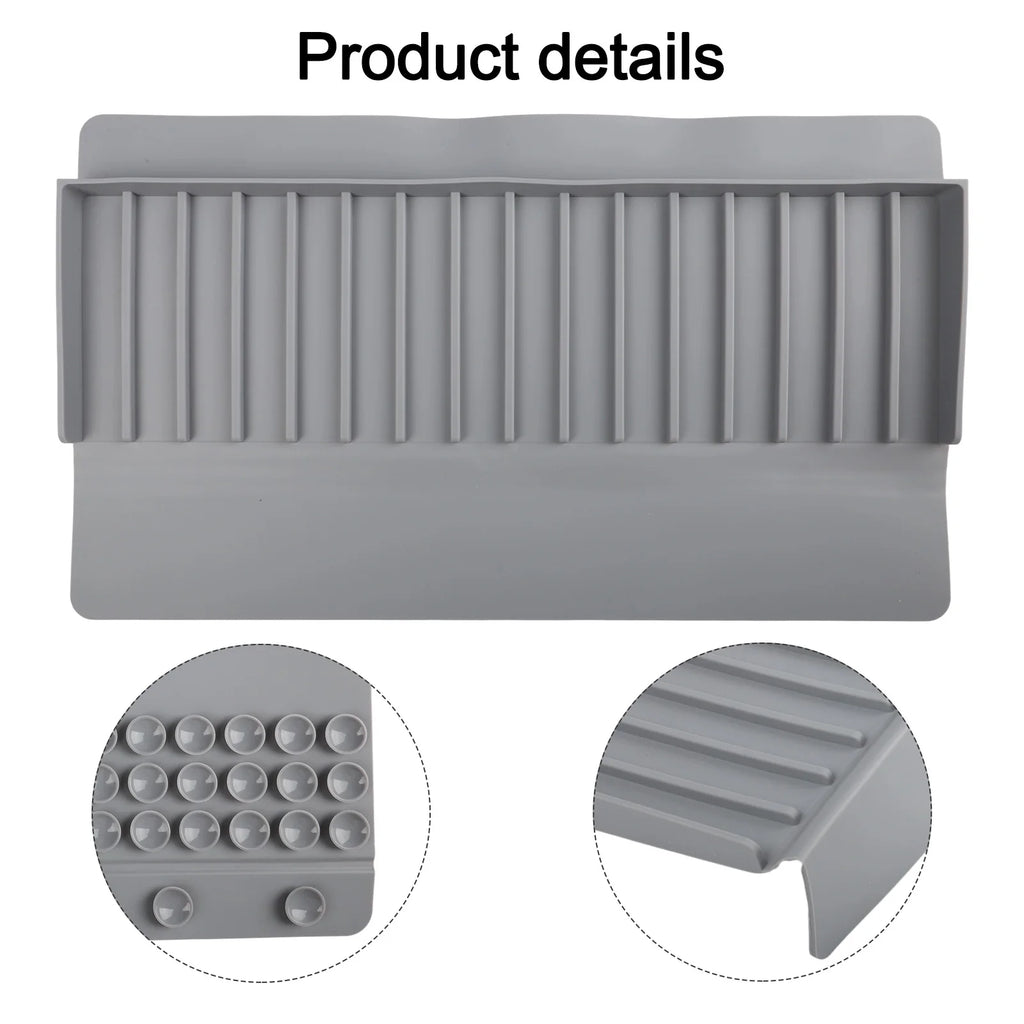 1pc Silicone Sink Rim Splash Guard Protector Faucet Splash Guard Mat Drain Pad Countertop Protector Kitchen Water Baffle