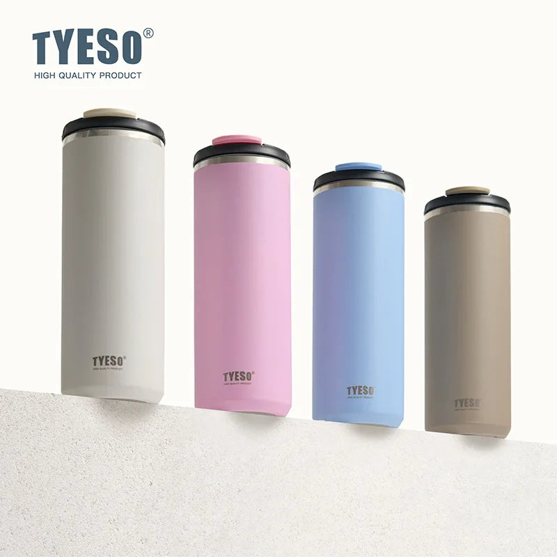 TYESO 600ML Stainless Steel Thermos Bottle Keeps Cold and Heat Thermal Mug Travel Insulated Cup Outdoor Sport Vacuum Flask