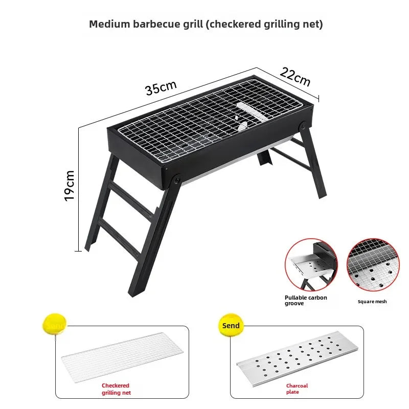 Barbecue Stove, Household Charcoal Stove, Smokeless Barbecue Stove, Outdoor Portable Carbon Grill, BBQ Foldable Charcoal Stove
