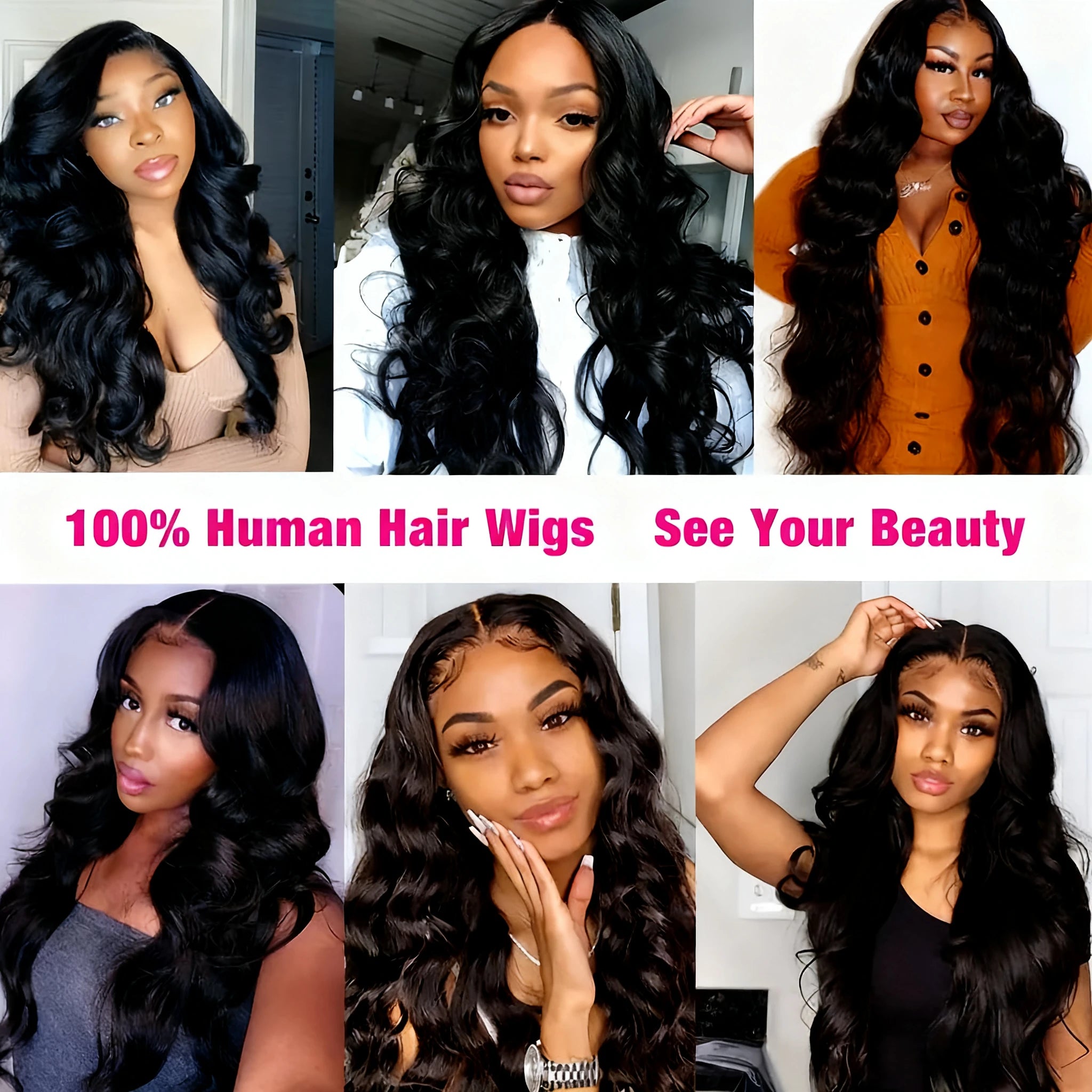 Lafion Wig 250 Density V Part Wig Human Hair Body Wave Upgrade V Part Wig No Leave Out  V Part Wig Human Hair Remy Hair Daily