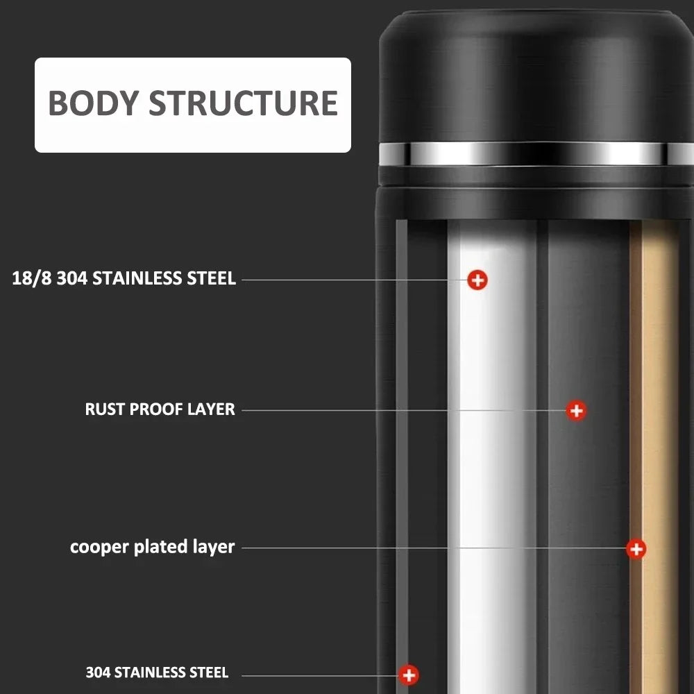500ML High-Quality 316 Stainless Steel Smart Thermos Insulated Tea and Water Separation Cup for Men Women Best Christmas Gift