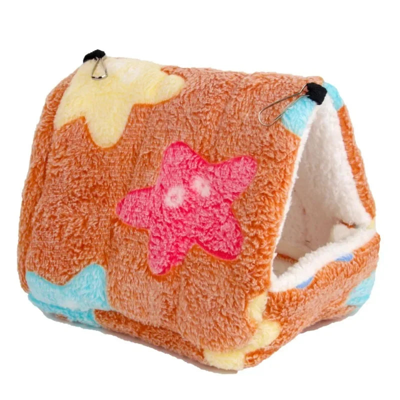 Cute Hamster House Winter Thickening Warm Soft Beds New Bread Small Animal Nest for Hamster Hedgehog Rabbit Pet Accessories 2024