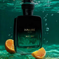 HAWAS MALIBU men's perfume, citrus flavor, 3.4FL-OZ capacity, specially designed for fashionable men to show personality