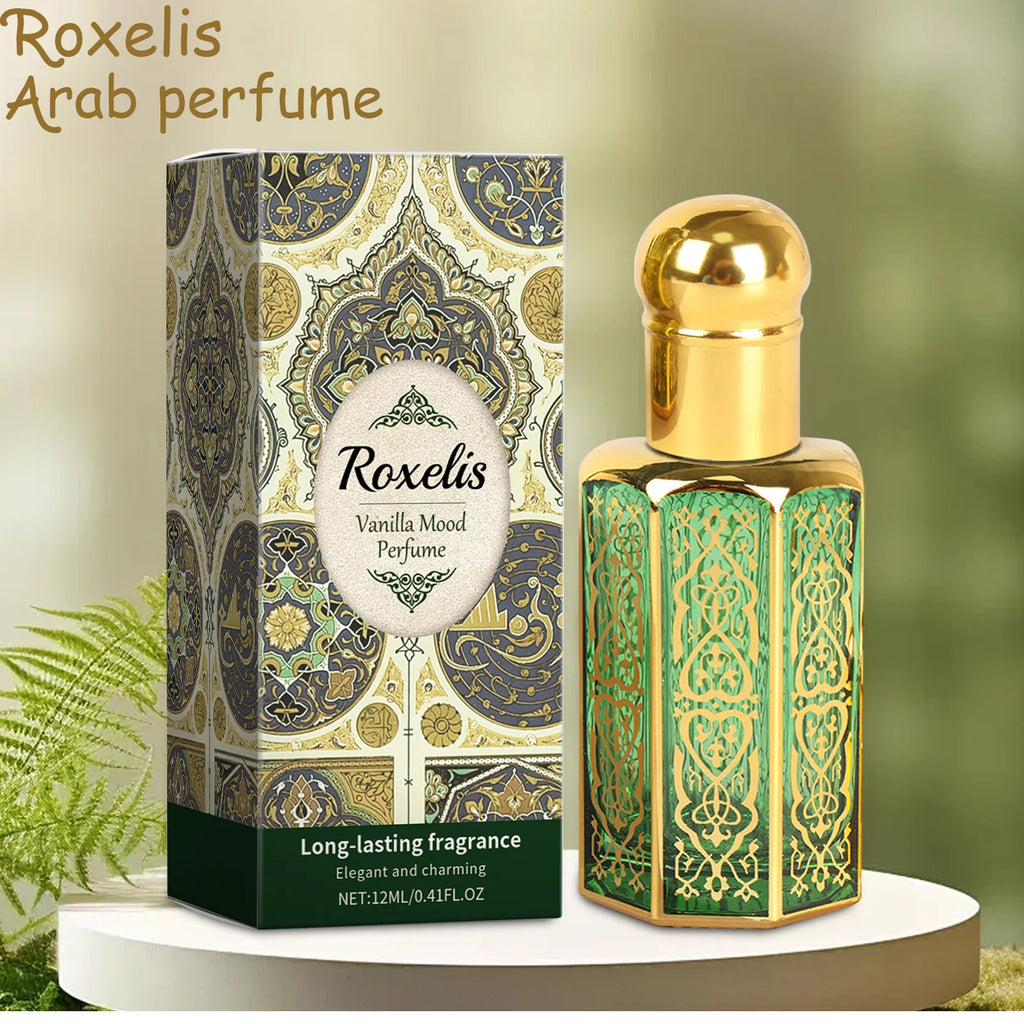 Roxelis Vanil﻿la Perfume for Women, Arab Elegant Scent Long-Lasting All-Day, Mild & Charming, Portable Fragrance for Daily/Party