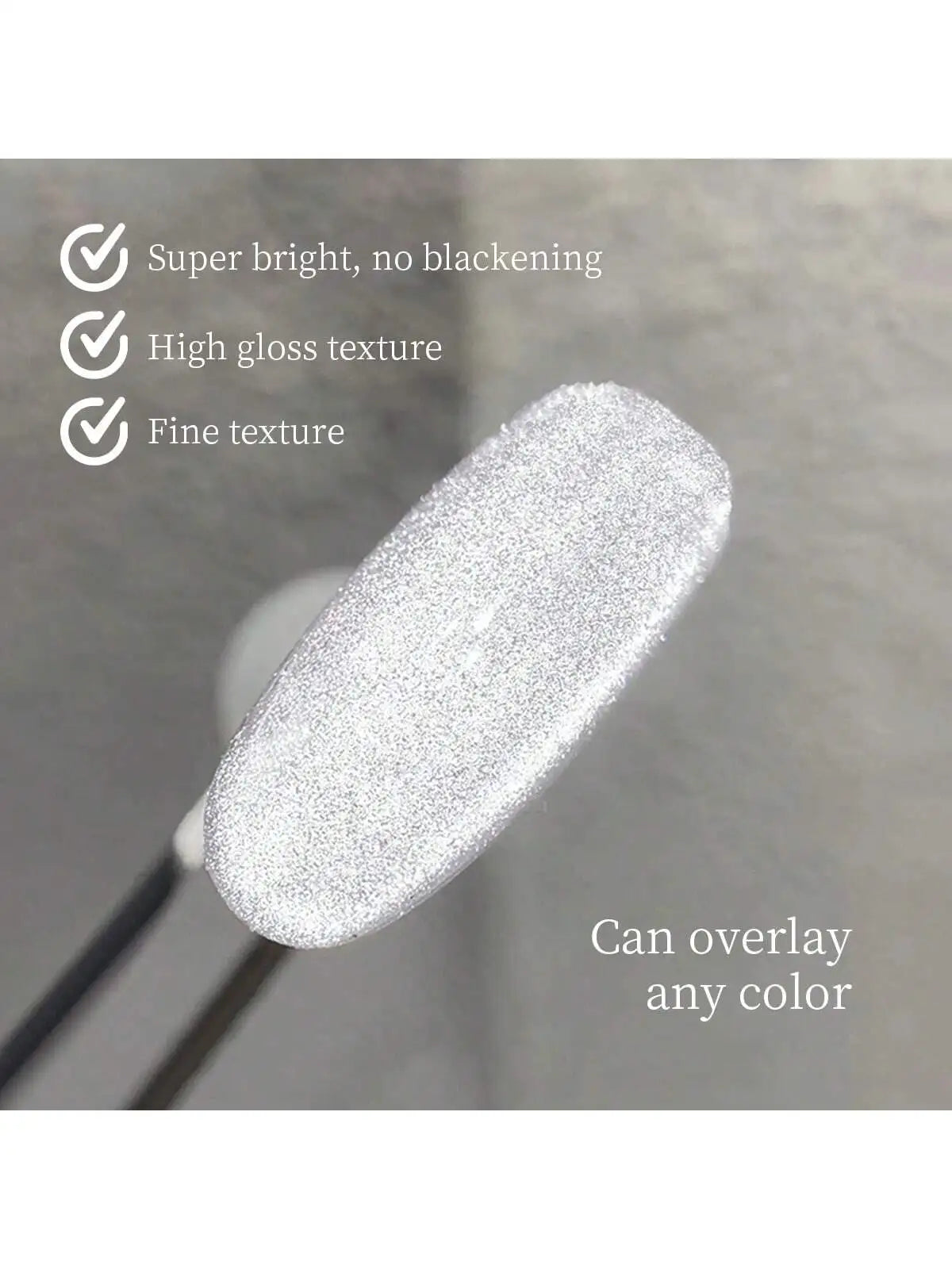 XEIJAYI 1Pc Universal Cat Eye Gel Nail Polish Bright Silver Gel Nail Polish UV/LED Lamp Needed For Women Home Salon Nail Art DIY